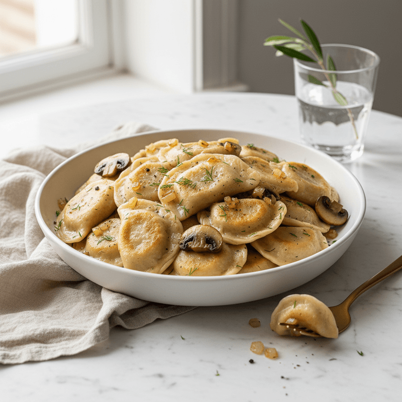 Вареники с картофелем и грибами
