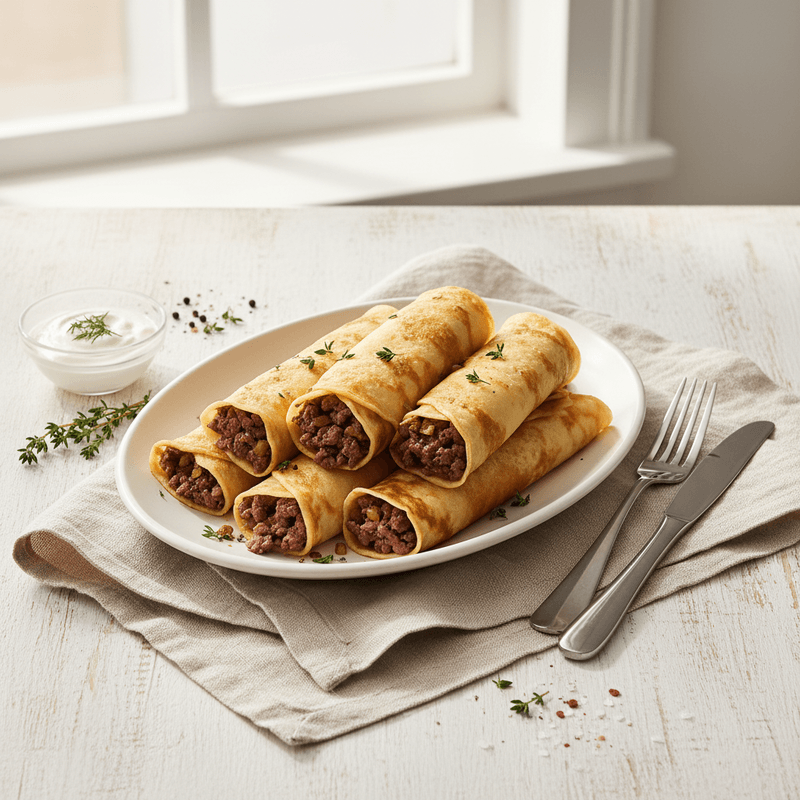 Блинчики с мясом